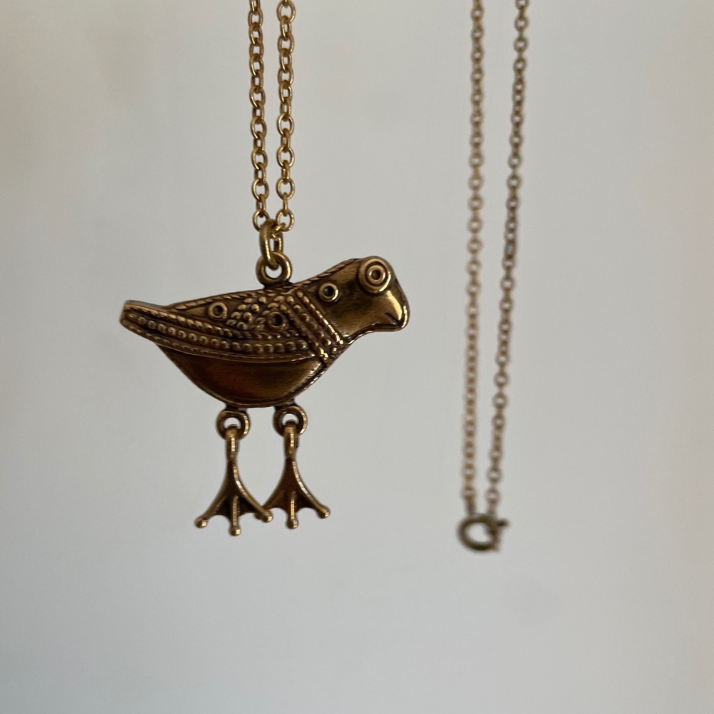 Kalevala‎ Koru Bird Pendant Necklace, Brass